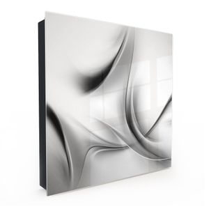 Nachbildung-Schlüsselkasten, Magnetpinnwand und Memoboard mit Glasfront Motiv Abstrakte Wellen