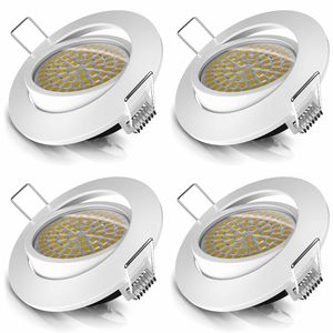 Brandson 4x LED Einbaustrahler schwenkbar Warmweiß 3000K Deckenspot / Deckenstrahler 5W - 320 Lumen