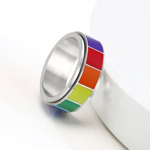 Drehring „Regenbogen“:  Ring aus Edelstahl 62 (19.7 mm Ø)