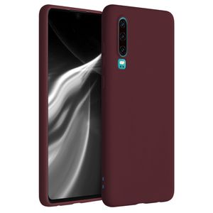kwmobile Hülle kompatibel mit Huawei P30 Hülle - weiches TPU Silikon Case - Cover geeignet für kabelloses Laden - Tawny Red