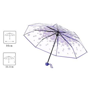 Kirschblüte Durchsichtiger Regenschirm transparent,Eleganter Regenschirm in transparent Das Fashion-Highlight