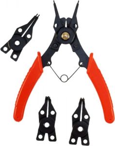 Segerringzange Satz 160mm 4 gebogene gerade Spitzen