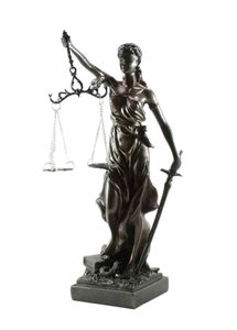 Justitia mit Waage Schwert Göttin der Gerechtigkeit Deko Figur Skulptur Frau