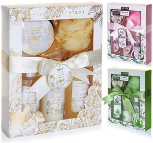 BRUBAKER Cosmetics Kúpeľová a sprchovacia súprava Vanilla Rose Mint Scent - 5-dielna darčeková súprava pre ženy