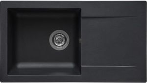 STRADOUR Spüle aus EINNA, SMC BLACK STRAW - 06, 1 Schüssel, Größe 78 * 43,5 cm, manuelle Entleerung