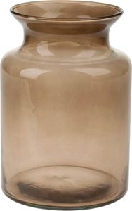 Große Vase aus Glas moderne Bodenvase in braun Ø 14x2 cm