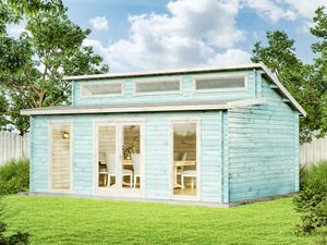 Alpholz Gartenhaus Narvig-70 C Gartenhaus aus Holz , Holzhaus mit 70 mm Wandstärke, Blockbohlenhaus mit Montagematerial