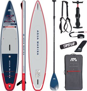 SUP Aqua Marina Hyper 12'6" Carbon Set Aufblasbares Stand Up Paddle Board 381 x 81 x 15 cm Surfboard für Einsteiger & Fortgeschrittene mit zubehör