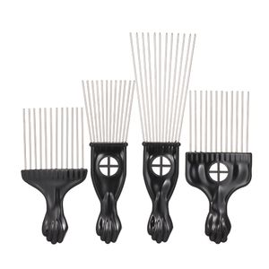 4 STš¹CKE Schwarz Kamm Set Metall Afro Frisur Kamm Lockiges Haar Schwarz Anzug Stahl Nadel Kamm Friseurwerkzeuge