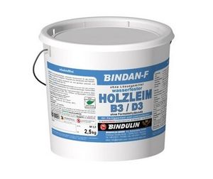 BINDAN-F Holzleim-D3 2,5 kg FlascheB3/D3-Weißleim universell einsetzbar inkl. Pinsel zum Auftragen von E-Com24