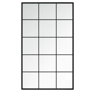 vidaXL Nástenné zrkadlo čierne 100x60 cm Kov