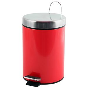 MSV Kosmetikeimer "Rot" Mülleimer Treteimer Abfalleimer - 3 Liter – mit herausnehmbaren Inneneimer