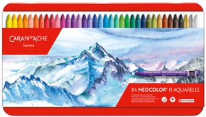 Akvarelové voskové pastelky CARAN D'ACHE NEOCOLOR II balenie 84 ks