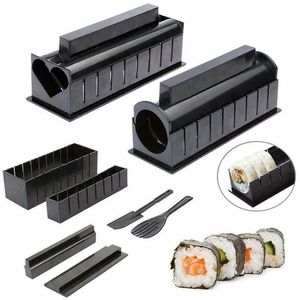 10 Stk DIY Schwarz Sushi Maker Set Reisrolle Form Küchen Sushi Herstellung Tool Kit Home Perfekt für Sushi DIY auch als Geschenk