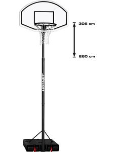 Hudora 71623 Basketballständer Hornet 305 höhenverstellbar 260-305 cm