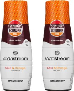 SodaStream Getränke-Sirup Schwip Cola Orange ohne Zucker, 440ml, 2 Stück
