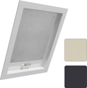 WOLTU Thermo Dachfenster Rollo ohne Bohren Sonnenschutz Verdunkelungsrollo mit Saugnäpfen, Thermorollo Hitzeschutz für Dachfenster Dunkelgrau, 48x73 cm