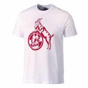 1. FC Köln T- Shirt „Basic weiß-rot” Gr. L