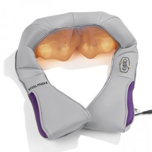 VITALmaxx Shiatsu Massagegerät, mit Wärmefunktion, zur Nacken & Schulter Entspannung, Leistung: 24 Watt, 12 V