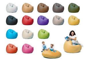 sunnypillow XXXL Sitzsack mit Styropor Füllung 145 cm Durchmesser 2-in-1 Funktionen zum Sitzen und Liegen Outdoor & Indoor für Kinder & Erwachsene viele Farben und Größen zur Auswahl Gelb