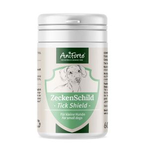AniForte Zeckenschild für kleine Hunde bis 10 kg 60 Kapseln – Unterstützt den Schutz gegen Zecken, natürlich & effektiv, Bierhefe & Vitamin B