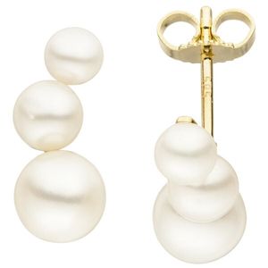 Ohrstecker 585 Gold Gelbgold 6 Süßwasser Perlen Ohrringe Perlenohrringe Ohrstecker 585 Gold Gelbgold 6 Süßwasser Perlen Ohrringe Perlenohrringe