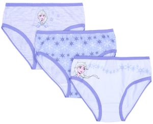 3x Weiß-violette Mädcheunterhose/Slip ELSA Die Eiskönigin Frozen 122-128