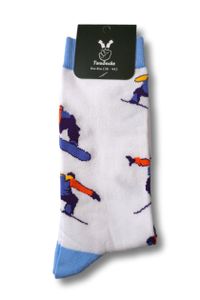 TwoSocks lustige Socken - Snowboard Socken, Motivsocken für Damen & Herren  Baumwolle Einheitsgröße