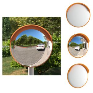 vidaXL Dopravní zrcadlo Convex Outdoor Orange Ø30 cm Polykarbonát - Dopravní značky