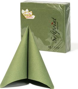 Sovie HORECA Serviette in Oliv aus Softpoint 40 x 40 cm, 2-lagig, 50 Stück