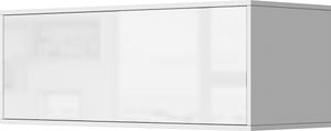 SMARTBett Hängeschrank mit 1 Klapptür zu 120 & 140 Schrankbetten Horizontal Standard Weiss/ Weiss Hochglanz