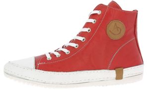 Andrea Conti Damen Stiefelette High Top Sneaker Boot coole Applikationen 0025902, Größe:38 EU, Farbe:Rot