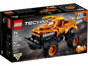 LEGO 42135 Technic Monster Jam El Toro Loco, Monster Truck-Spielzeug ab 7 Jahre, Spielzeugauto-Set für Jungen und Mädchen, Offroader mit Rückziehmotor