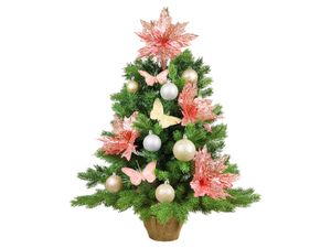 Geschmückter künstlicher Weihnachtsbaum POMPADURKA 60 cm mit LED-BELEUCHTUNG IM TOPF