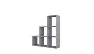 Polini Home Treppenregal Stufenregal Raumteiler grau 6 Fächer Polini Home Treppenregal Stufenregal Raumteiler grau 6 Fächer