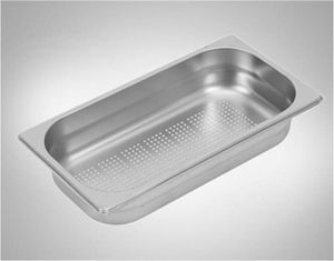 SYSTEMCERAM Gastrobehälter 0837 aus Edelstahl gelocht / Gastro-Zubehör / Abtropfschale