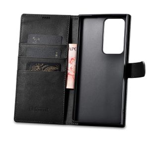 iCarer Wallet Case fr Samsung Galaxy S23 Ultra, schwarz
