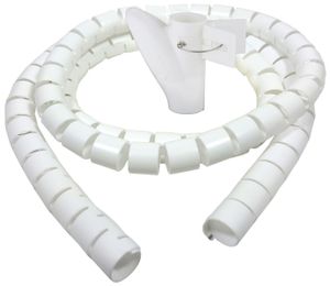 Bambelaa! Kabelschlauch 3m Kabelkanal kürzbar Kunststoff flexible Kabelorganisation 20mm Durchmesser