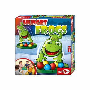 Noris 606061859 - Hungry Frogs, das lustige Fang-und Schnapp Spiel für Groß und Klein, für Kinder ab 4 Jahren