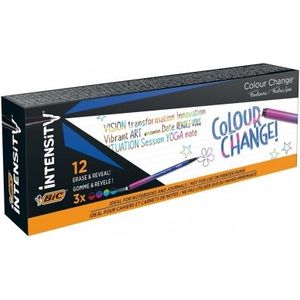 BIC Intensity Color Change Thinner Pens 12 Farben