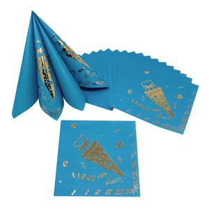 Oblique Unique 20 Servietten für Schuleinführung Schulanfang Einschulung Deko ABC Zuckertüte Motiv für Jungs blau