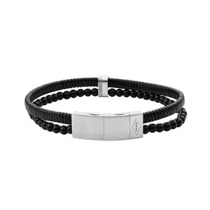 MenŽs leather bracelet with beads Multistrands JF03994040
