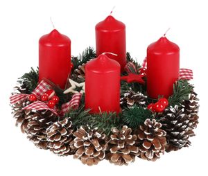 Adventskranz mit Kerzenhalter Weihnachtsgesteck Adventsgesteck Weihnachtsdeko