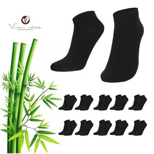20 Paar Premium Sneaker Socken aus Bambus Viskose Damen Herren Schwarz 43-46