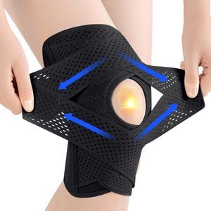 Kniebandage XL, Kniestütze mit Seitenstabilisatoren für Meniskus Riss Knieschmerzen, Atmungsaktive Verstellbare