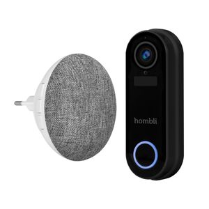 Hombli Smart Doorbell 2 Schwarz Mit Chime- Smart-Türklingel Mit Kamera Und Wlan-Verbindung