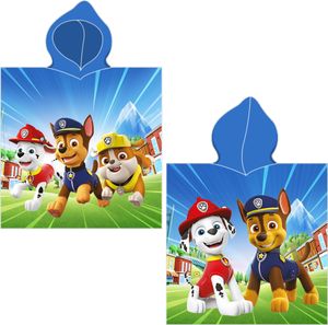 Paw Patrol Kinder Kapuzen Bade-Poncho Boy's Blau 60x120 cm