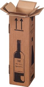 20 x Flaschen-Versandkarton, für 1 Flasche, Weinkarton Weinversandkarton PTZ-