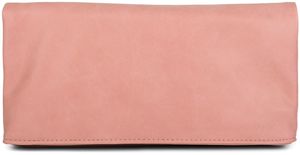 styleBREAKER Fold-Over-Clutch in Wildlederoptik mit Überschlag, 3-in-1 Tasche, Schulterriemen, Trageschlaufe, Schultertasche, Damen 02012190, Farbe:Rose