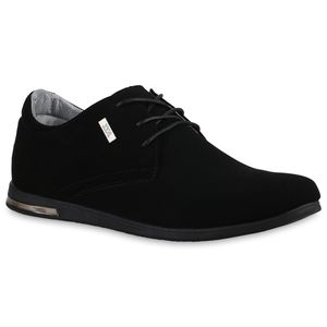 VAN HILL Herren Klassische Halbschuhe Schnürer Bequeme Schnür-Schuhe 840516, Farbe: Schwarz, Größe: 43